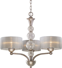 Alexis 3 Light Chandelier In Antique Silver