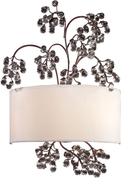 Winterberry 2 Light Wall Sconce In Antique Darkwood