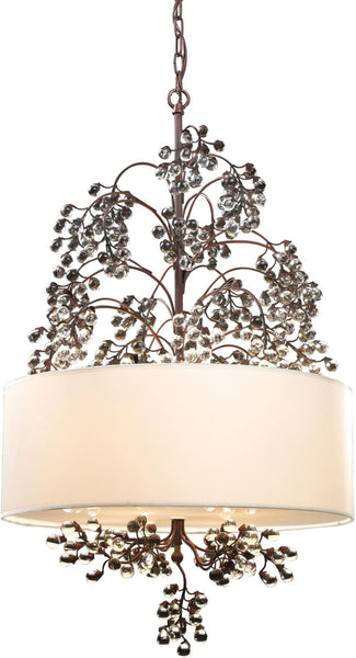 Winterberry 4 Light Chandelier In Antique Darkwood