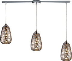 Nestor 3 Light Pendant In Polished Chrome