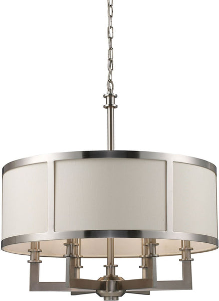 Seven Springs 6 Light Chandelier In Satin Nickel