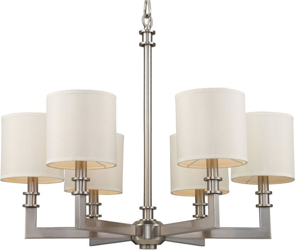 Seven Springs 6 Light Chandelier In Satin Nickel