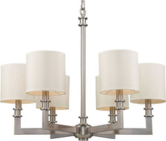 Seven Springs 6 Light Chandelier In Satin Nickel