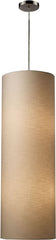 Fabric Cylinder 4 Light Pendant In Satin Nickel
