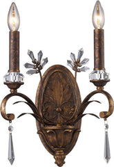 Emilion 2 Light Wall Sconce In Burnt Bronze
