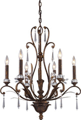 Emilion 6 Light Chandelier In Burnt Bronze