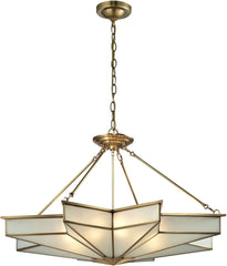 Decostar 8 Light Pendant In Brushed Brass