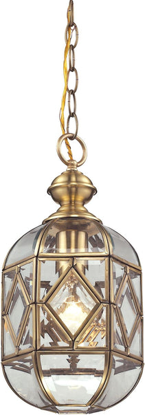 Lavery 1 Light Pendant In Brushed Brass