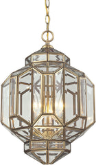 Lavery 3 Light Pendant In Brushed Brass