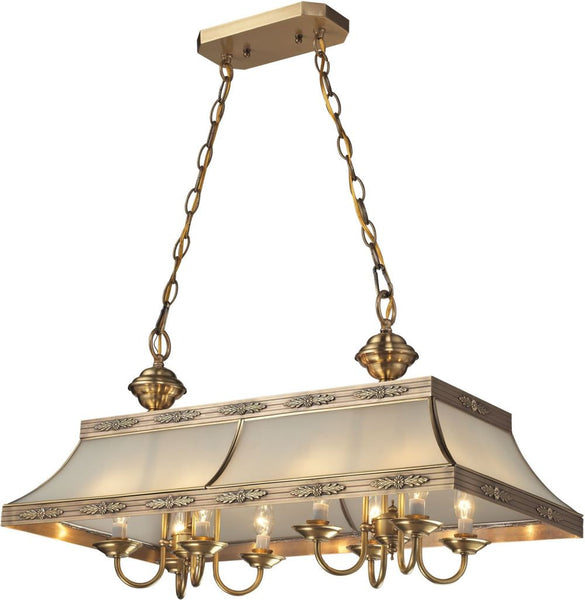 Conley 8 Light Island In Brushed Brass