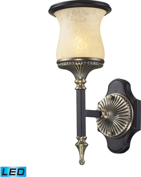Georgian Court 1 Light Led Wall Sonce In Antique Bronze and Dark Umber
