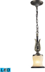 Georgian Court 1 Light Led Pendant In Antique Bronze and Dark Umber