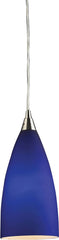 Vesta 1 Light Pendant In Satin Nickel and White Glass