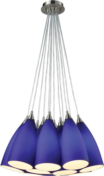 Vesta 12 Light Pendant In Satin Nickel