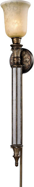 Torch Sconces 1 Light Mirrored Candlestick Wall Sconce In Antique Bronze