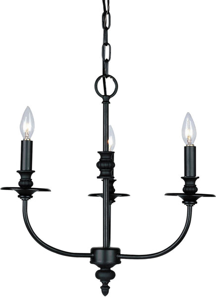 Hartford 3 Light Chandelier In Oil Rubbed Finish