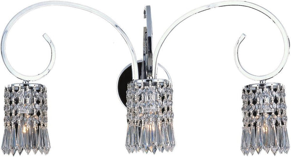 Optix 3 Light Wall Sconce In Chrome