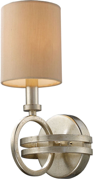 New York 1 Light Wall Sconce In Renaissance Silver Leaf
