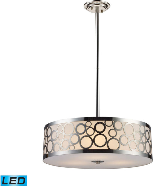 Retrovia 3 Light Led Chandelier In Polished Nickel