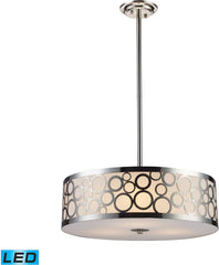 Retrovia 3 Light Led Chandelier In Polished Nickel