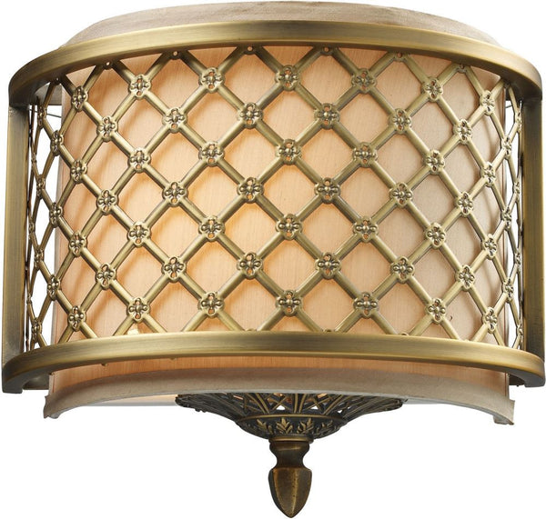 Chester 1 Light Wall Sconce In Brushed Antique Brass