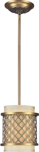 Chester 1 Light Pendant In Brushed Antique Brass