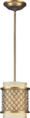 Chester 1 Light Pendant In Brushed Antique Brass
