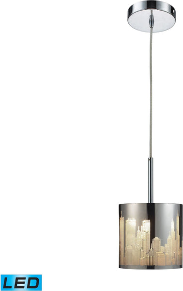 Skyline 1 Light Led Pendant In Polished Stainless Steel