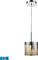 Skyline 1 Light Led Pendant In Polished Stainless Steel