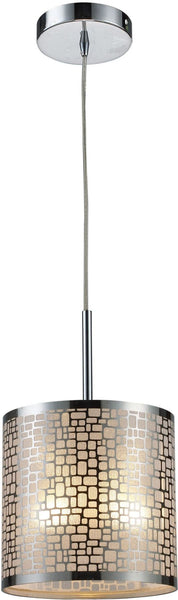Medina 1 Light Pendant In Polished Stainless Steel