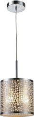 Medina 1 Light Pendant In Polished Stainless Steel