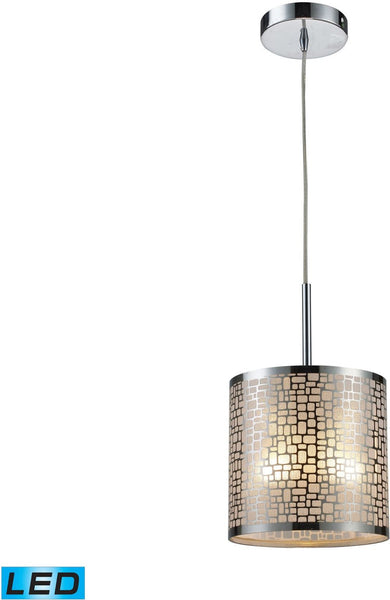 Medina 1 Light Led Pendant In Polished Stainless Steel