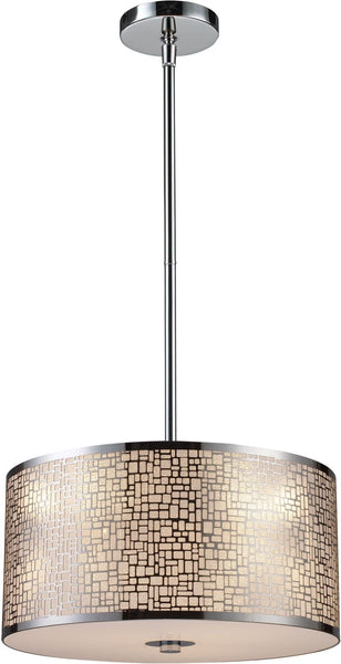 Medina 3 Light Pendant In Polished Stainless Steel