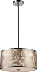 Medina 3 Light Pendant In Polished Stainless Steel
