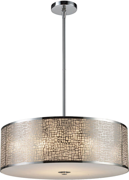 Medina 5 Light Pendant In Polished Stainless Steel