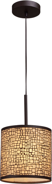 Medina 1 Light Pendant In Aged Bronze With Amber Diffuser