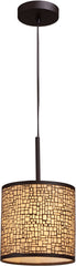 Medina 1 Light Pendant In Aged Bronze With Amber Diffuser