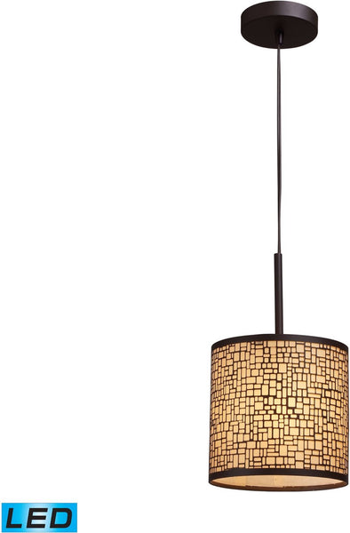 Medina 1 Light Led Pendant In Aged Bronze