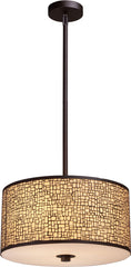 Medina 3 Light Pendant In Aged Bronze With Amber Diffuser