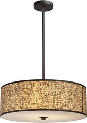 Medina 5-Light Pendant In Aged Bronze With Amber Diffuser