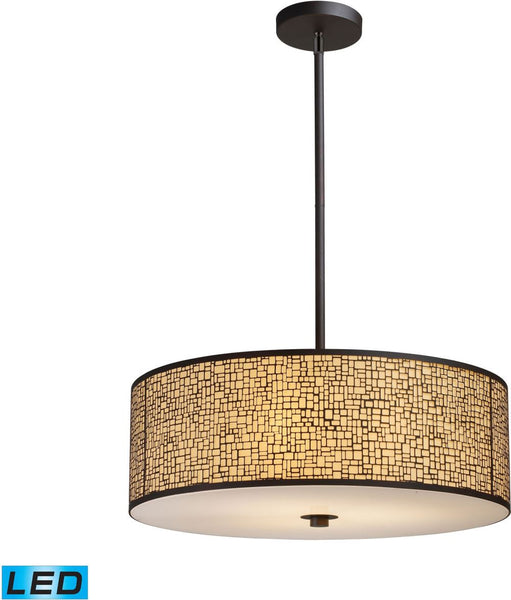 Medina 5 Light Led Pendant In Aged Bronze