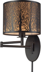 Woodland Sunrise 1 Light Swingarm In Aged Bronze