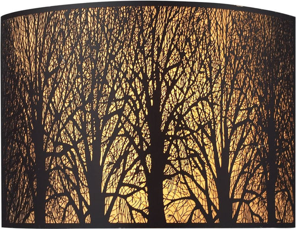 Woodland Sunrise 2 Light Wall Sconce In Aged Bronze