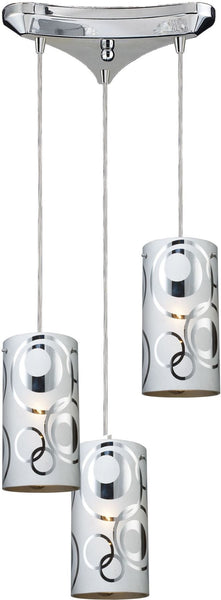 Chromia 3 Light Pendant In Polished Chrome