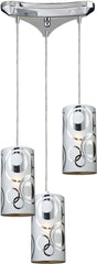 Chromia 3 Light Pendant In Polished Chrome