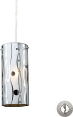 Chromia 1 Light Pendant In Polished Chrome - Includes Recessed Lighting Kit