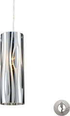 Chromia 1 Light Pendant In Polished Chrome - Includes Recessed Lighting Kit