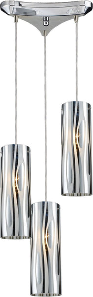 Chromia 3 Light Pendant In Polished Chrome
