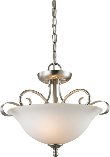 Brighton 2 Light Convertible In Brushed Nickel