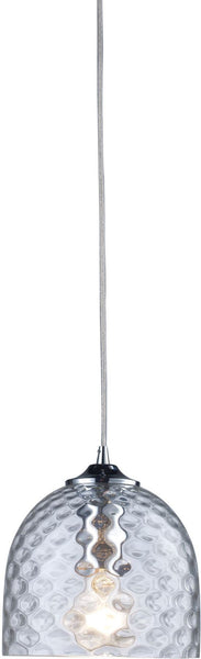 Viva 1 Light Pendant In Polished Chrome and Clear Glass